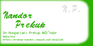 nandor prekup business card